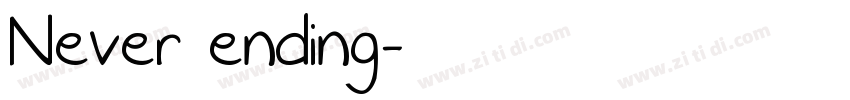 Never ending字体转换